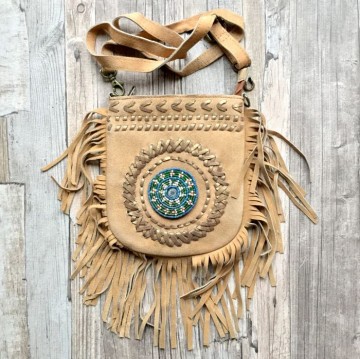 Banjara bag small   beige suede met franje styletrashnl   17 12 038