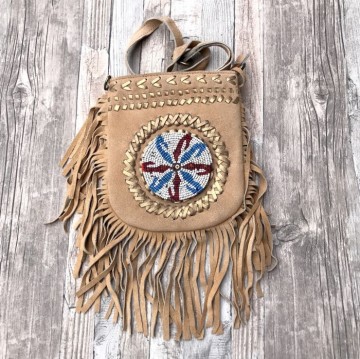 Banjara bag small   beige suede met franje styletrashnl   17 12 042