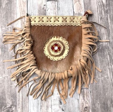 Banjara bag small   beige suede met vacht en franje styletrashnl   17 12 60