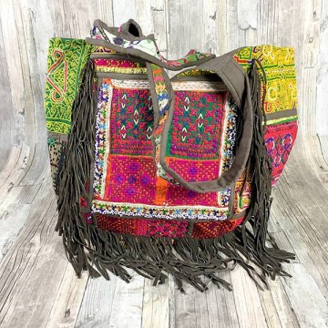 Gypsy Boho Banjara canvas tas bruin