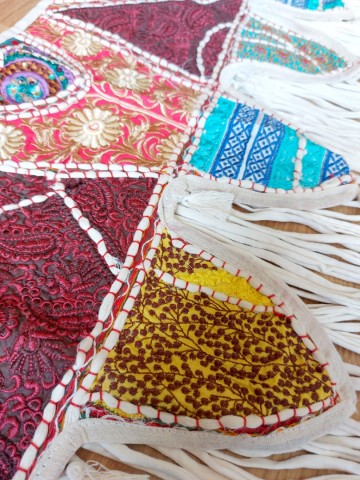 Bohemian curtain   door curtain    fly curtain   boho  room divider by dazzling gypsy queen   creme   2021   005b