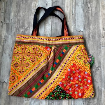 Boho hmong fringed bag big  styletrashnl   4131 16a