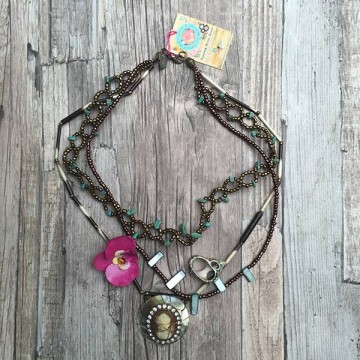 Boho style necklace romantic diva by dazzling gypsy queen at www styletrash nl