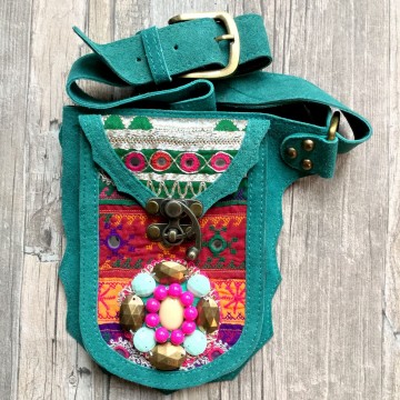 Festival heuptasje banjara turquoise  styletrashnl   4511