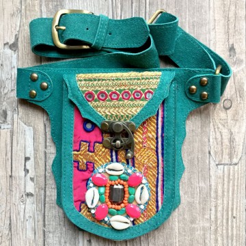 Festival heuptasje banjara turquoise  styletrashnl   4514