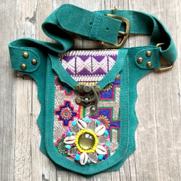 Festival heuptasje banjara turquoise  styletrashnl   4516