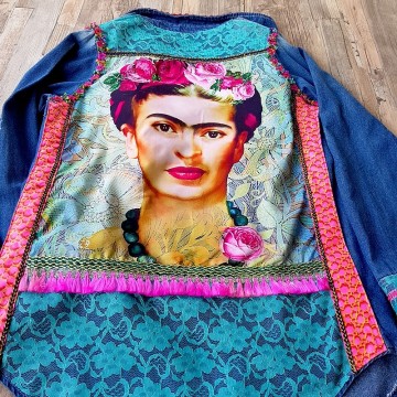 Frida kahlo jeans blouse by dazzling gypsy queen  styletrashnl   3