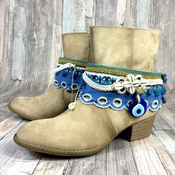 Gypsy Cowgirl Bootcuffs van leer - Set van 2 stuks @ StyleTrash.nl