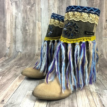 Gypsy Boho bootcovers met franje @ StyleTrash.nl