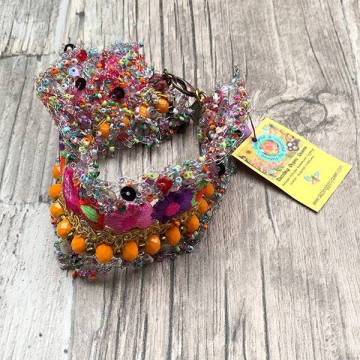 Unieke luxe armband gehaakt multi kraaltjes @ StyleTrash.nl