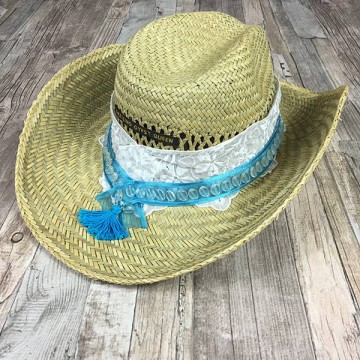 Gypsy ibiza rieten hoed cowboy hat strandhoed by dazzling gypsy queen at www styletrash nl 011a