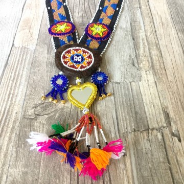 Gypsy Kuchi banjara ketting met kraaltjes en spiegeltjes in ibiza stijl @ StyleTrash.nl