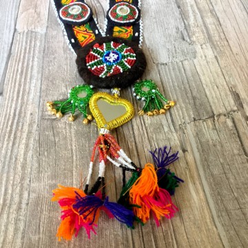 Gypsy Kuchi banjara ketting met kraaltjes en spiegeltjes in ibiza stijl @ StyleTrash.nl