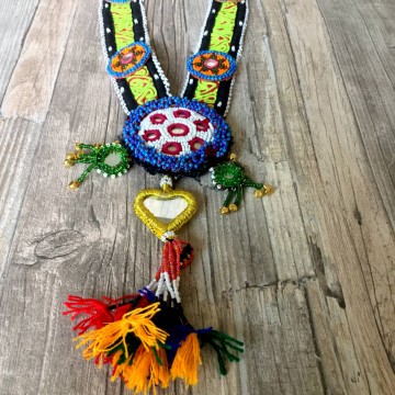 Gypsy Kuchi banjara ketting met kraaltjes en spiegeltjes in ibiza stijl @ StyleTrash.nl