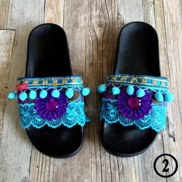Handmade Ibiza beach slippers - Boho Slides@ styletrash.nl de trend van deze zomer - bl002   42