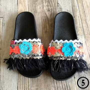 Handmade Ibiza beach slippers - Boho Slides@ styletrash.nl de trend van deze zomer - bl005   38