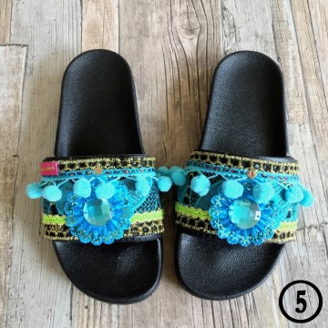 Handmade Ibiza beach slippers - Boho Slides@ styletrash.nl de trend van deze zomer - bl005   40