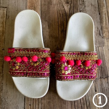 Handmade Ibiza beach slippers - Boho Slides@ styletrash.nl de trend van deze zomer - wh001   37