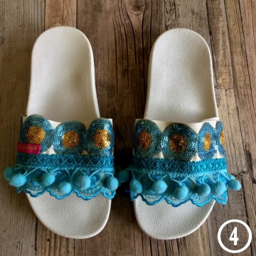 Handmade Ibiza beach slippers - Boho Slides@ styletrash.nl de trend van deze zomer - wh004   39