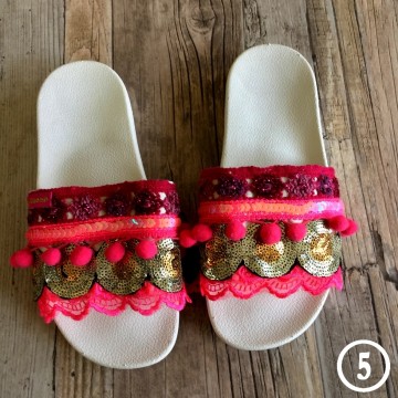 Handmade Ibiza beach slippers - Boho Slides@ styletrash.nl de trend van deze zomer - wh005   38