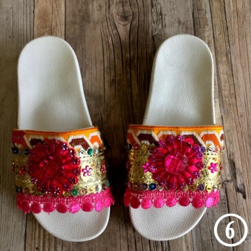 Handmade Ibiza beach slippers - Boho Slides@ styletrash.nl de trend van deze zomer - wh006   39
