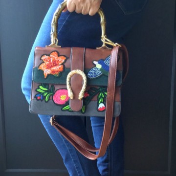Inspired by gucci tas met bloemen bruin met grijs 1   www styletrash nl