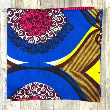 Kussen hoes Afrikaanse Wax stof - turquoise & roze @ StyleTrash.nl