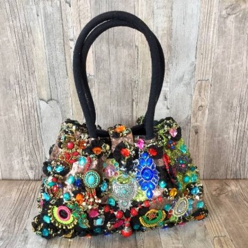 Louis Asscher Designer bag Black Turquoise