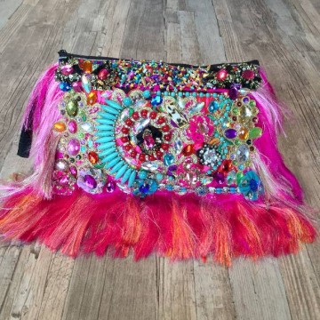 Louis Asscher Designer Ibiza clutch tas Pink