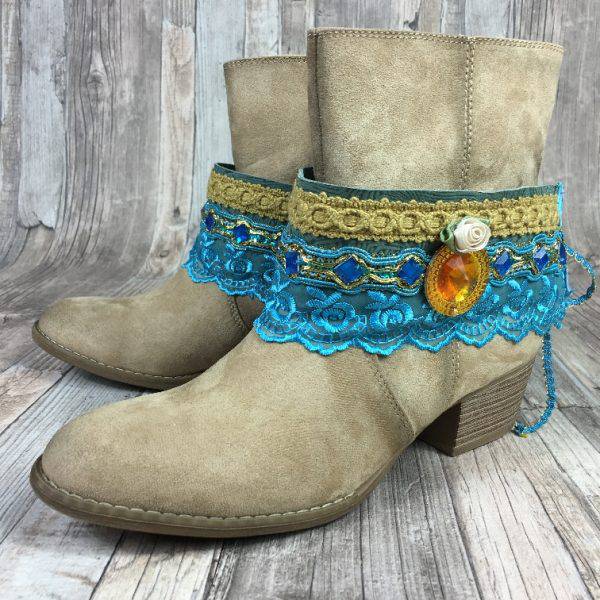 Boho bootbelts Turquoise @ styletrash.nl